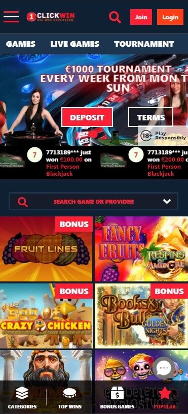 1clickwin Casino Mobile