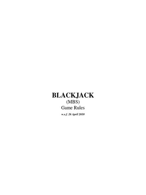 Blackjack Mbs