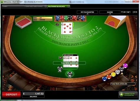 Blackjack Multihand Gaming Corp 888 Casino