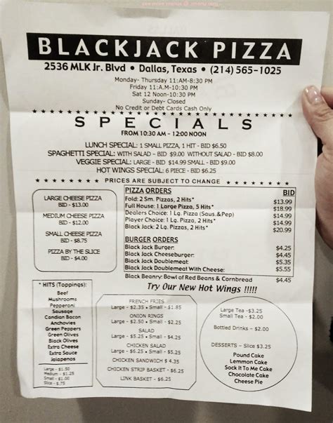 Blackjack Pizza Em Mlk