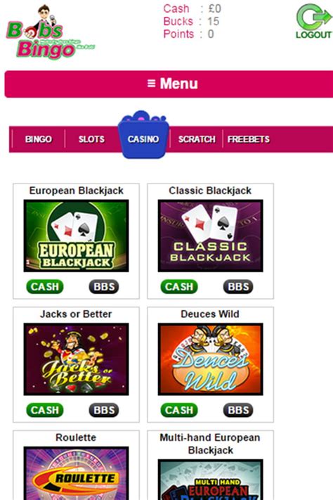 Bobs Bingo Casino Apostas