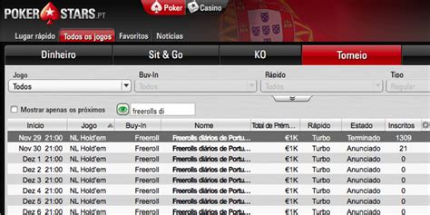 Casino Freerolls Diarios Da Pokerstars