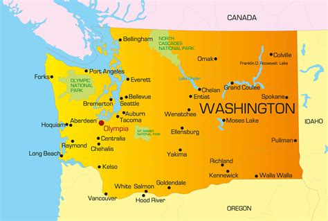 Cassinos No Estado De Washington Mapa