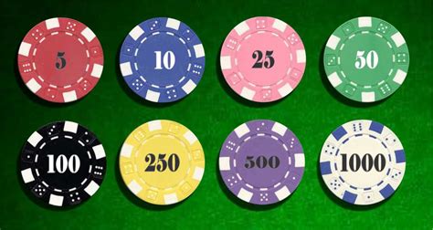 Cor De Fichas De Poker Valores