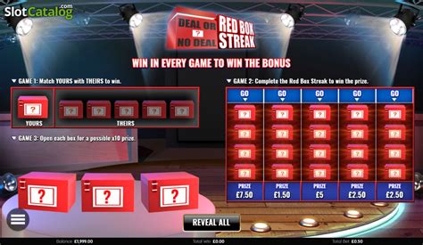 Deal Or No Deal Red Box Streak Betway