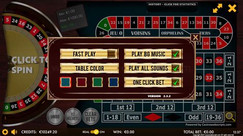 European Roulette 2d Advanced Sportingbet