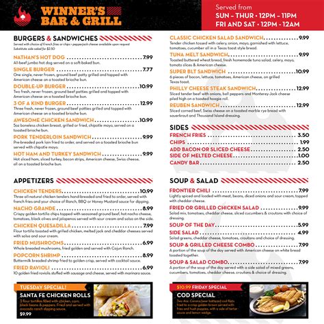 Juncao Grill Casino Menu