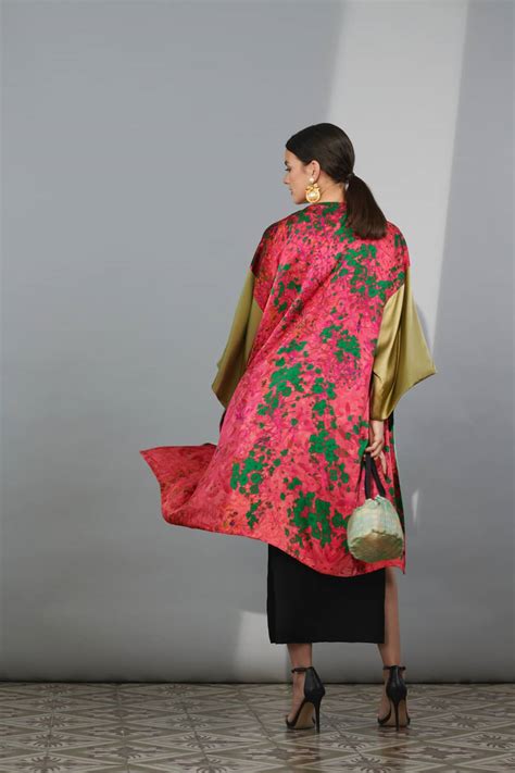 Kimono De Seda De Fenda