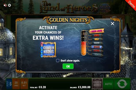 Land Of Heroes Golden Night Bonus Slot Gratis