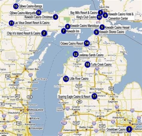 Mapa De Todos Os Casinos Em Michigan