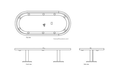 Mesa De Poker Dwg