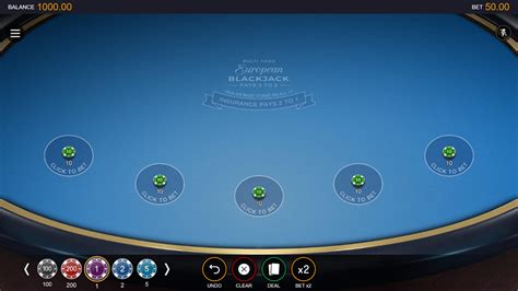 Play Multihand European Blackjack Slot