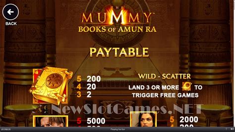 Play The Mummy Books Of Amun Ra Slot