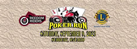 Poker Run Sudbury Ontario