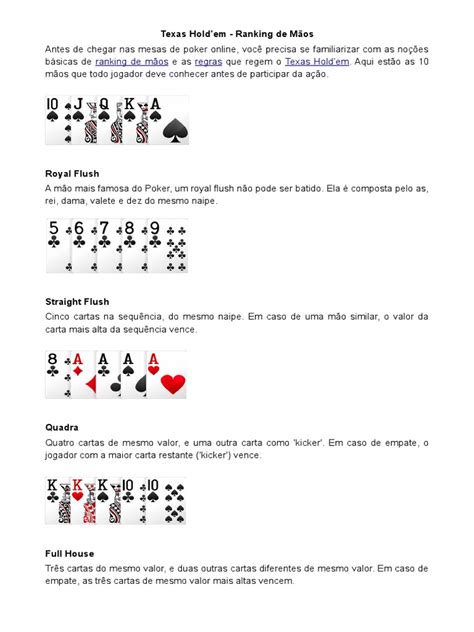 Regras De Desempate Texas Holdem