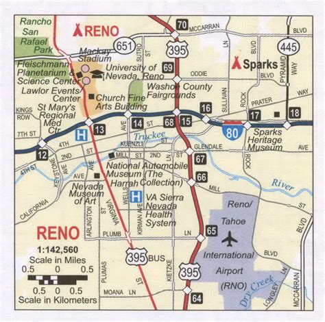 Reno Area De Cassino Mapa