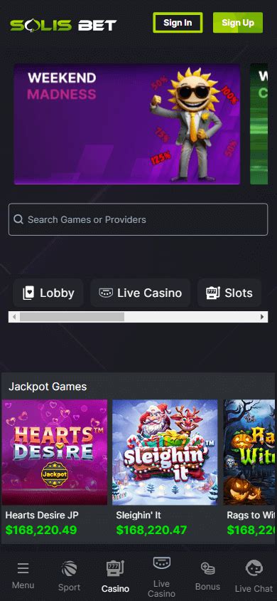 Solisbet Casino Mobile