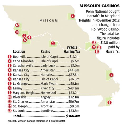 St Louis Mo Casinos Mapa