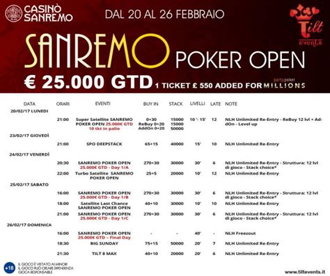 Tornei Poker Al Casino Di Sanremo
