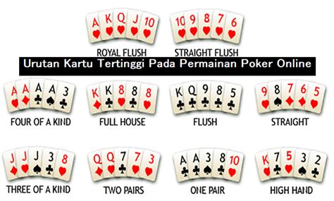 Urutan Kartu Poker Tertinggi