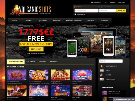 Volcanic Slots Casino Login